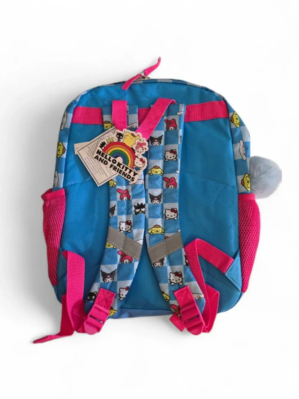 Hello Kitty Friends Sequin Mini Backpack Glitter Sanrio Kids Bag NWT Pom Pom
